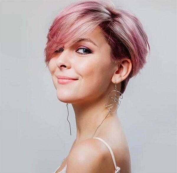 hot pink short hair