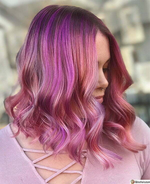 ladies purple hairstyles