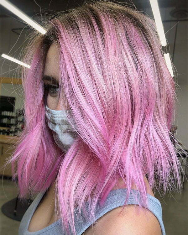 ladies short pink hairstyles