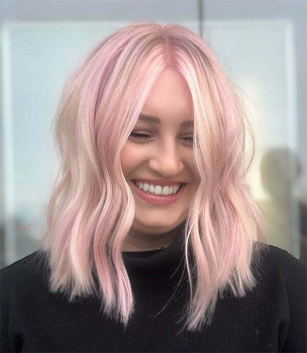 latest short pink hairstyles