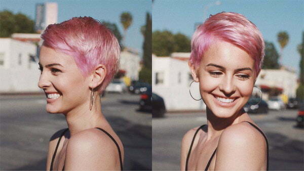 new short pink hairstyles