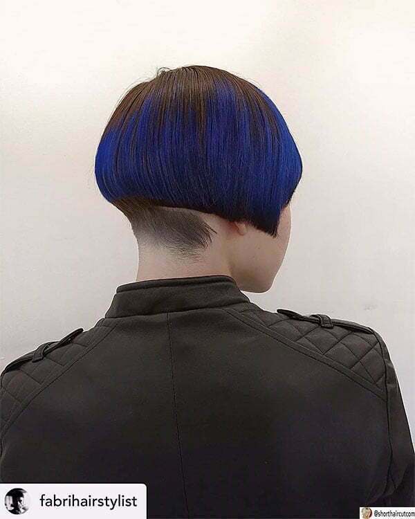 pictures of short blue haircuts