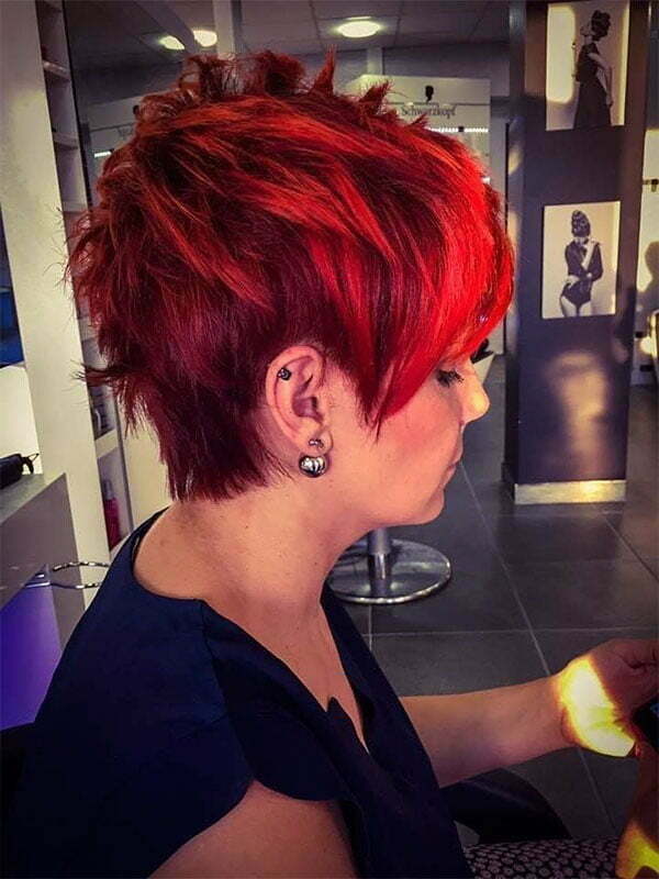 pictures of short red hairstyles