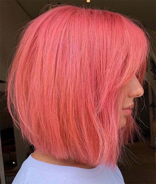 pink hair colors for short hair