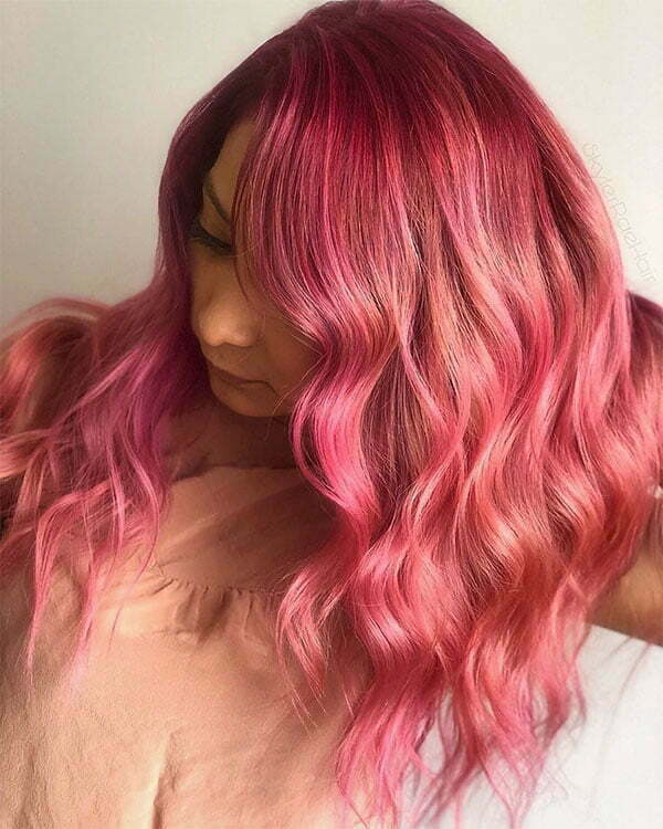 pink hairstyles for women