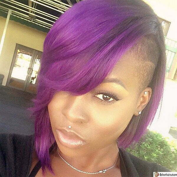 purple hair for short hair