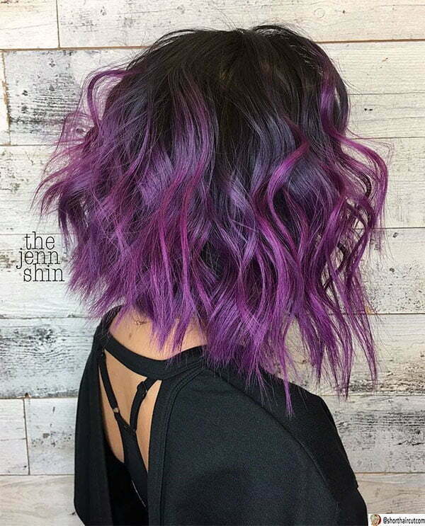 purple hair hairstyles