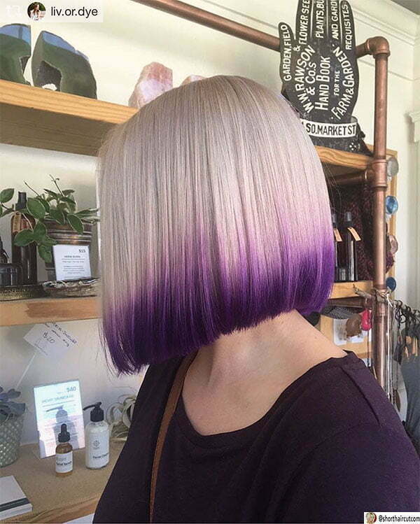 purple short cut