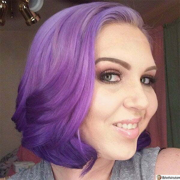 purple short hair style