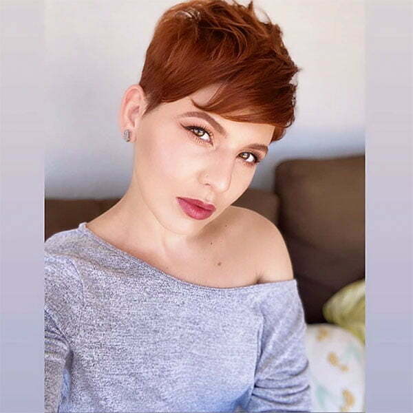 red hair color for short hair