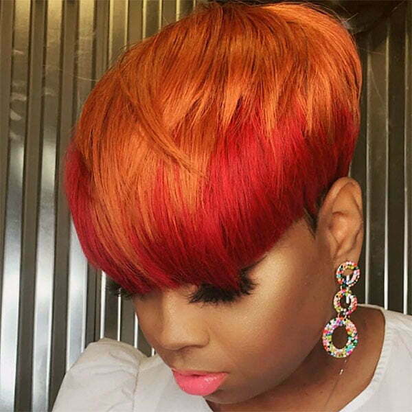 red hair color short styles