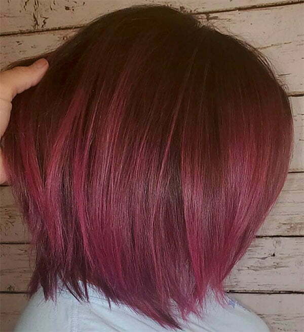 red short cut hairstyles