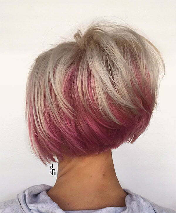 short and pink hair
