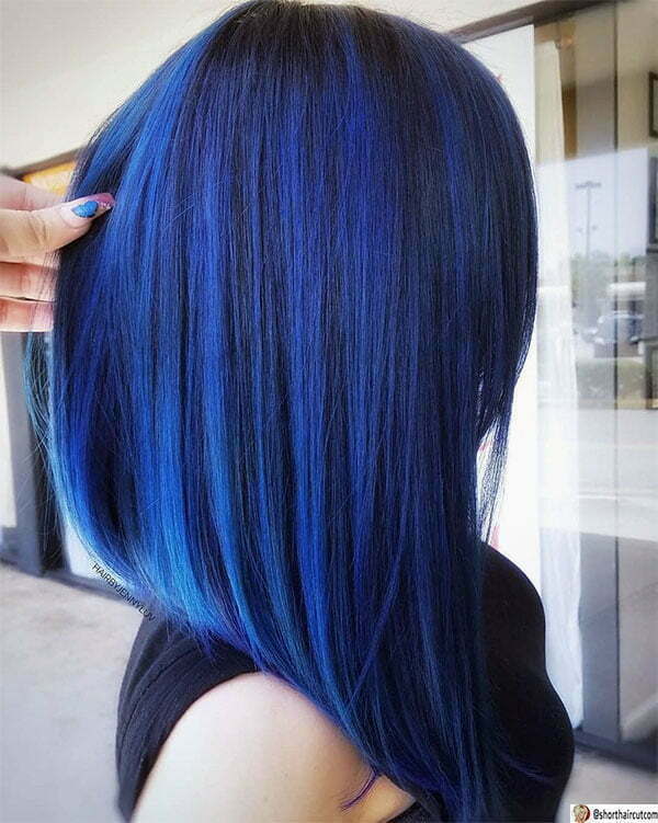 short blue hair color ideas