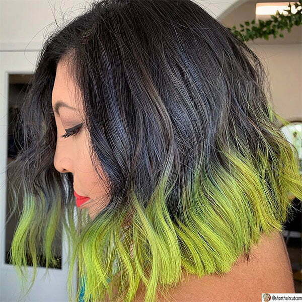 short green hair color ideas