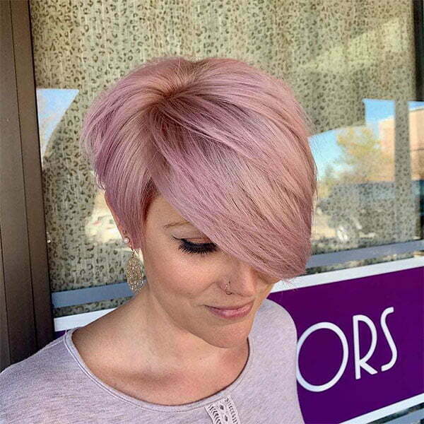 short hair pink color ideas
