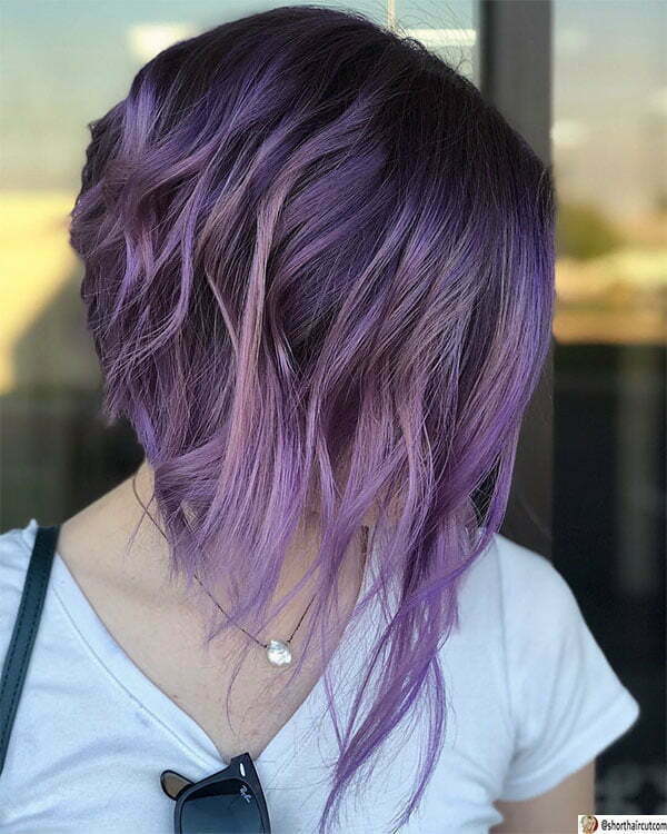 short hair purple