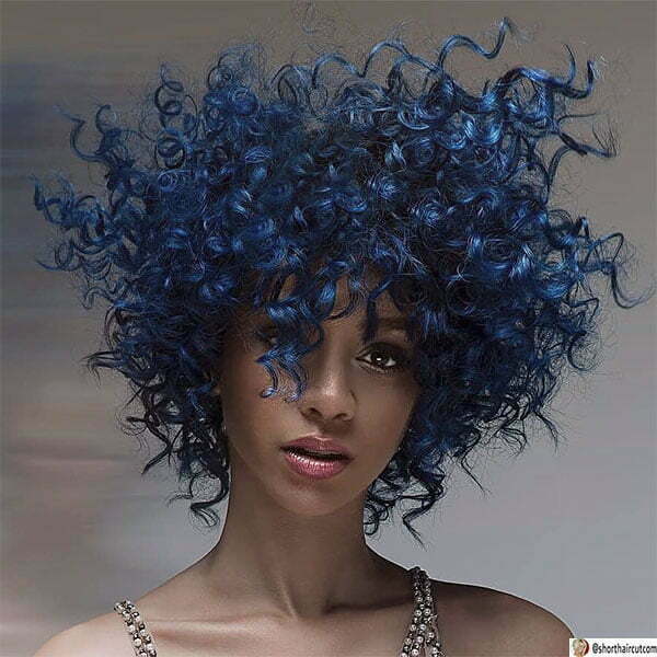 short hairstyles for blue hair