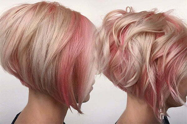short pink hair cuts
