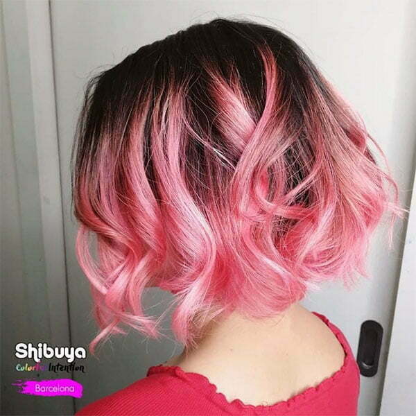 short pink hair looks