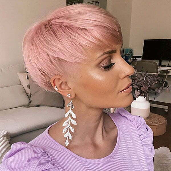 short pink womens hairstyles