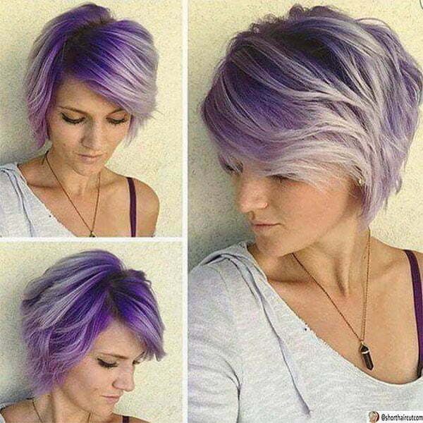 short purple hair