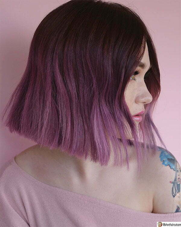 short purple hair women