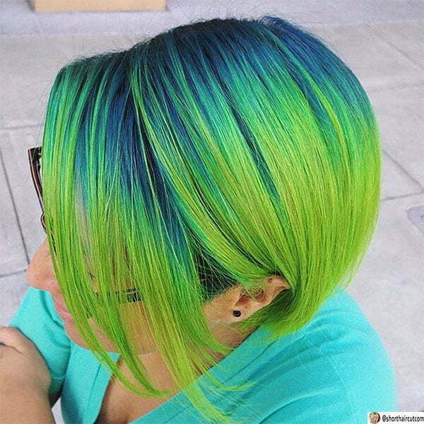 20 Short Green Hairstyles You Will Rock The Fashion