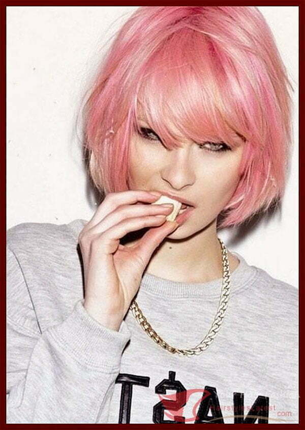 super short pink hairstyles