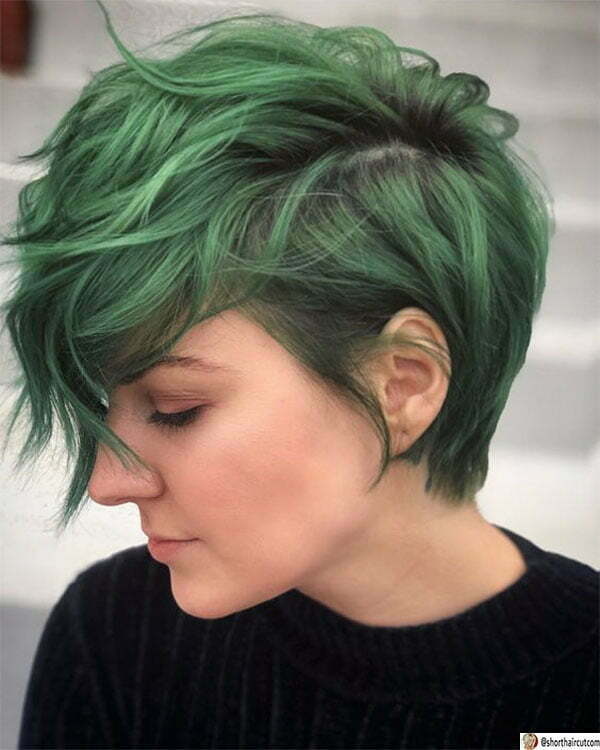 winter green hair