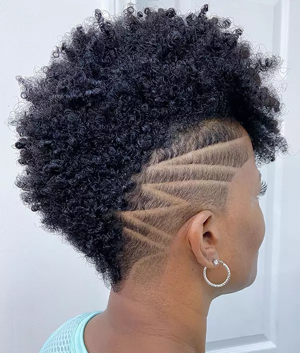 Black Undercut Style for Natural Hair