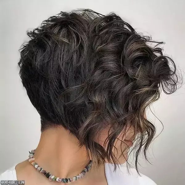 Long Pixie Curly Hairstyle