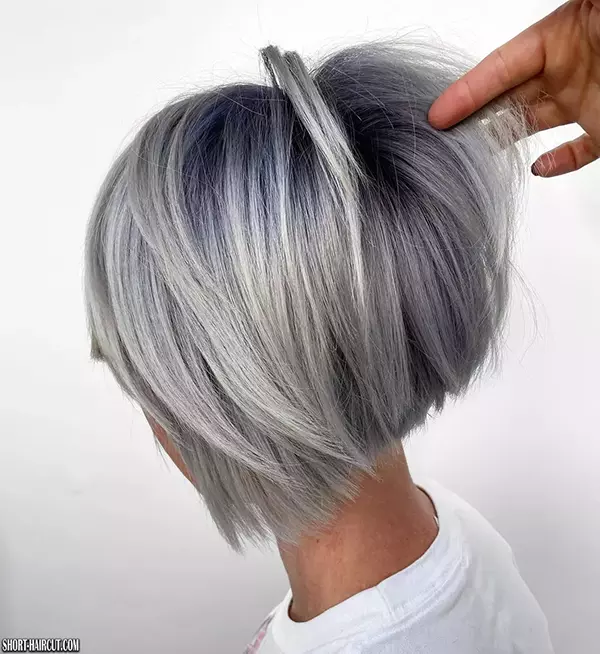 Short Silver Hair Color