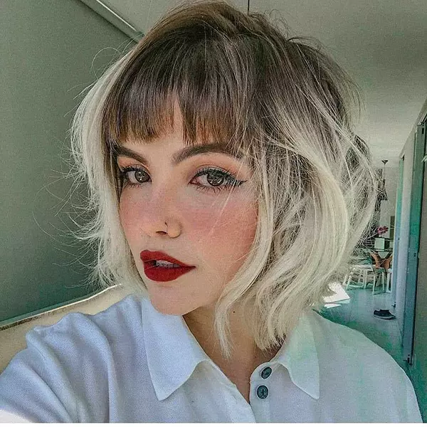 Messy Bob Hairstyles with Bangs