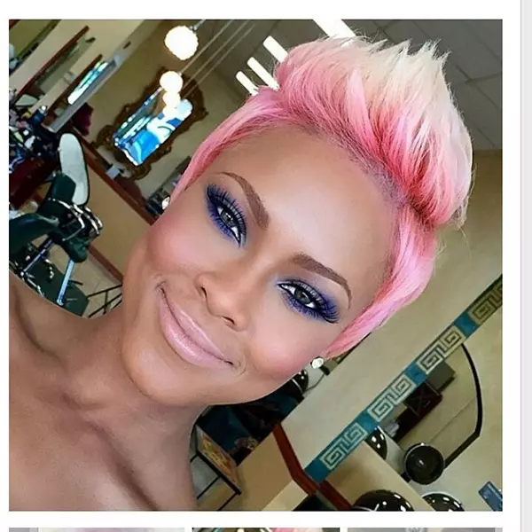 Short Pink Hair Color for Black Women
