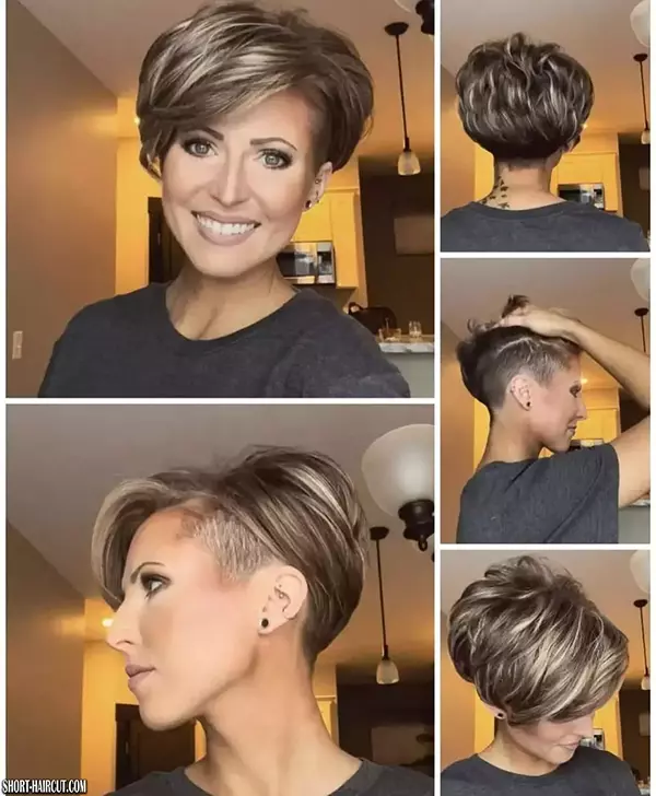 Short Layered Side Shaved Haircuts