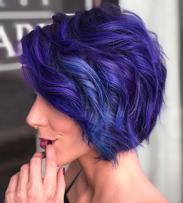 Short Purple Hair Color