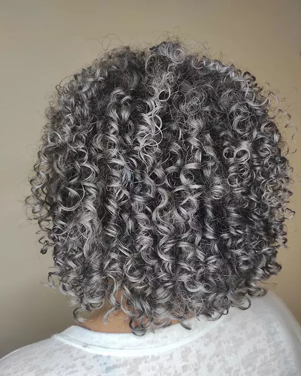 Short Curly Silver Hairstyle