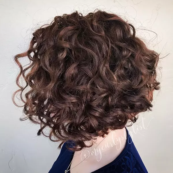 Concave Bob for Messy Curls