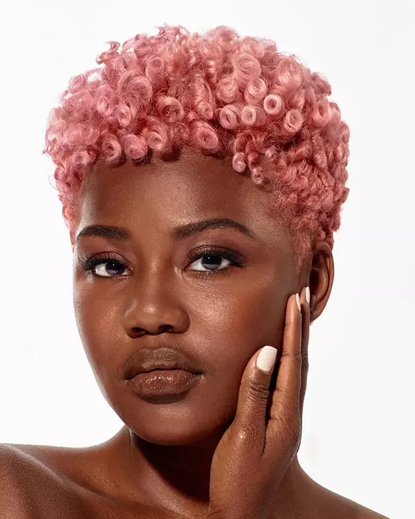 Short Pink Hair Color for Black Women