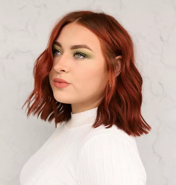 Short Red Hair Color for Round Faces