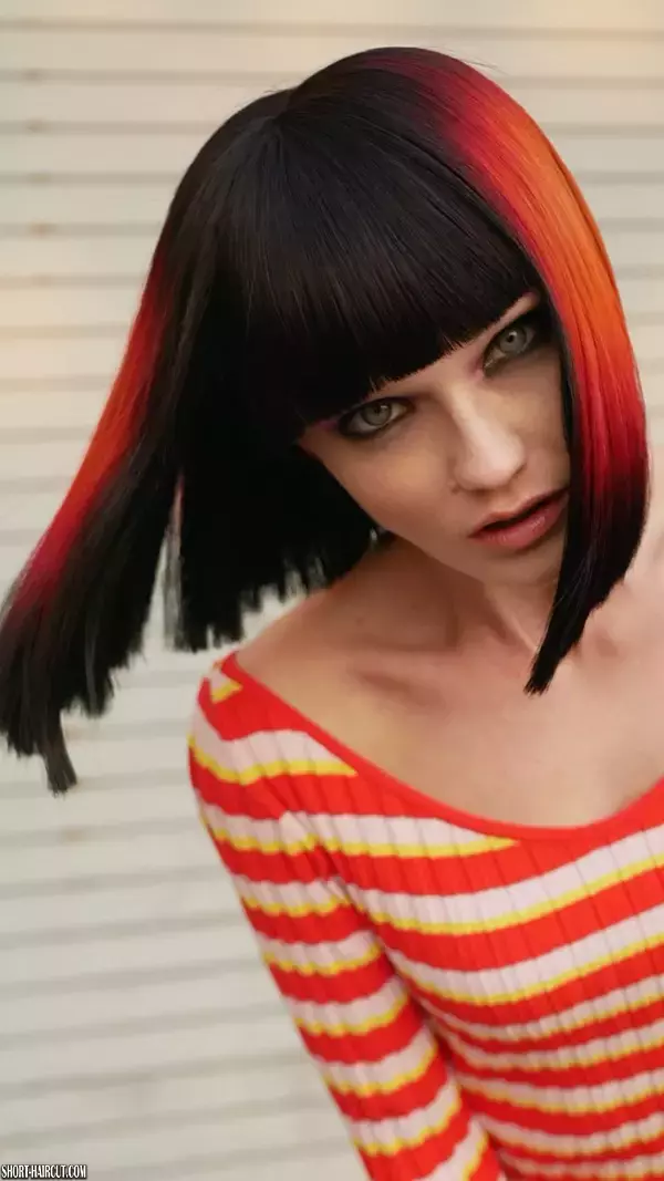 Short Red And Black Hair Color 2022