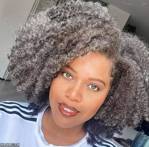 Short Grey Hair Color for Black Women
