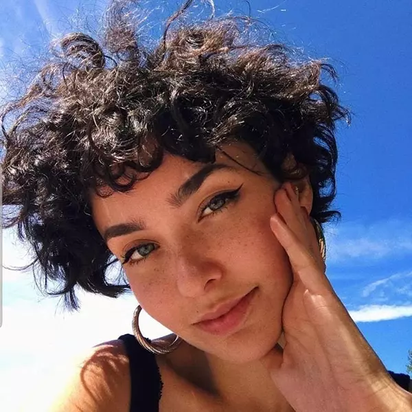 Messy Short Curly Hairstyle