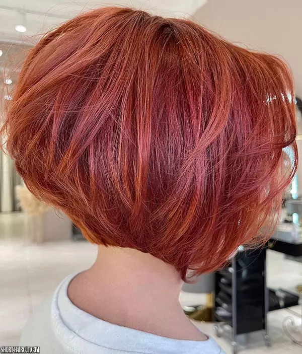 Short Layered Red Hair Color 2022