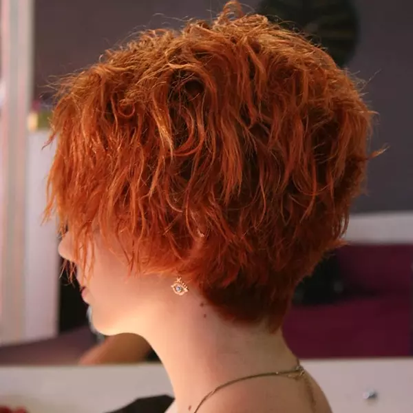 Messy Short Red Hair Color
