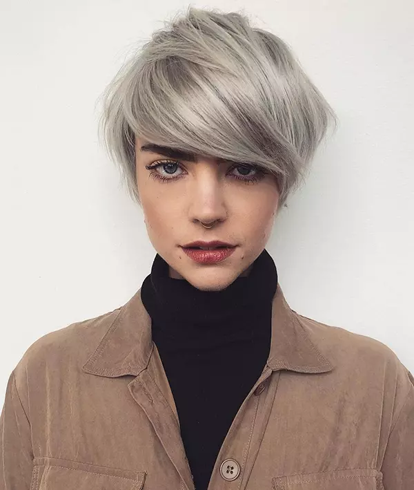 Short Silver Hair Color