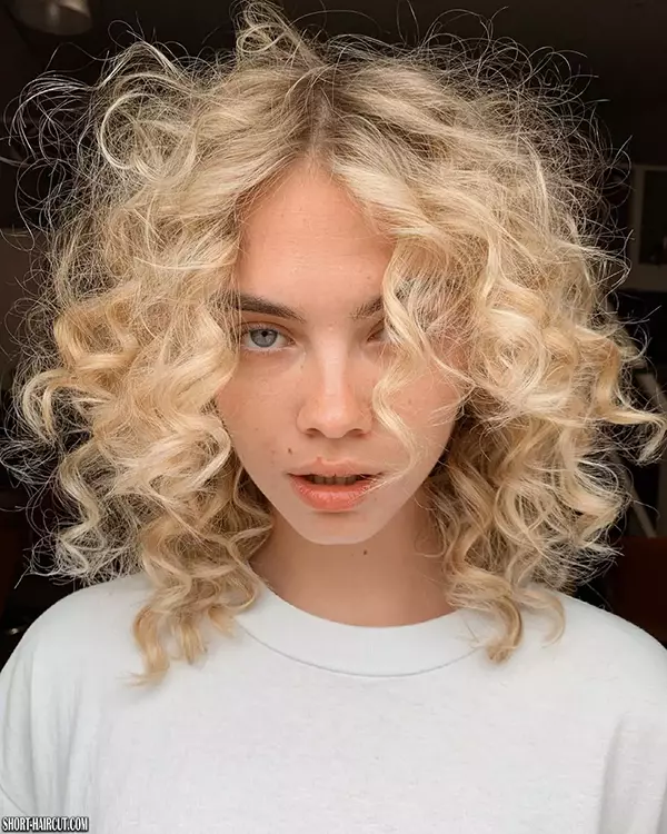 Messy Short Curly Blonde Hair