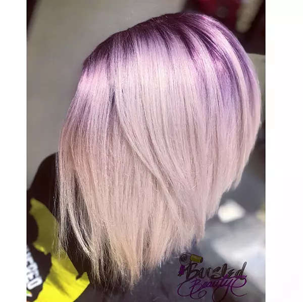 Purple And Blonde Short Hair