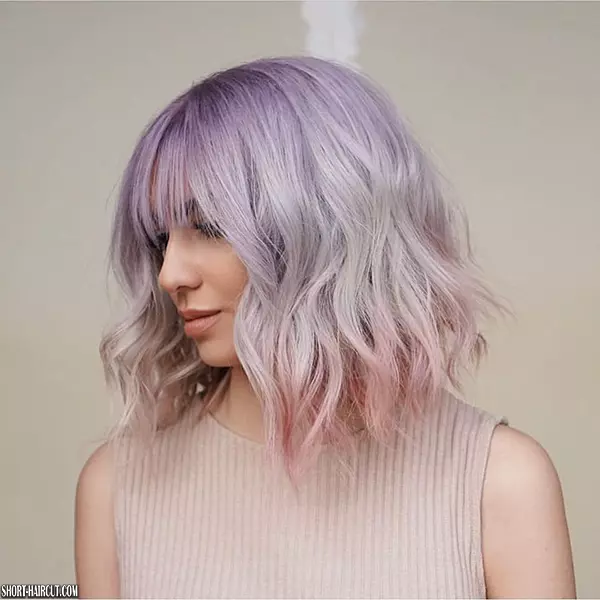 Purple Ombre Short Hair